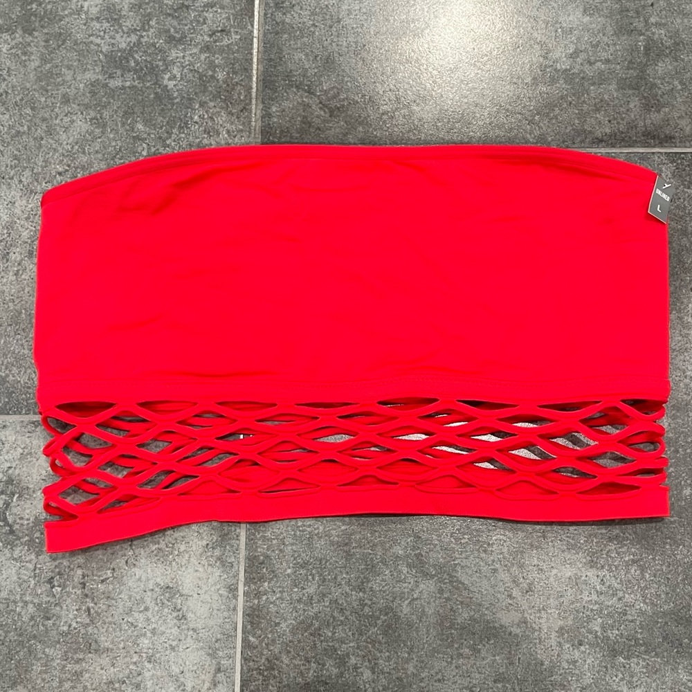 PINK longline mesh bralette